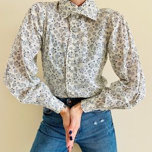 Polo Ralph Lauren floral print button down blouse